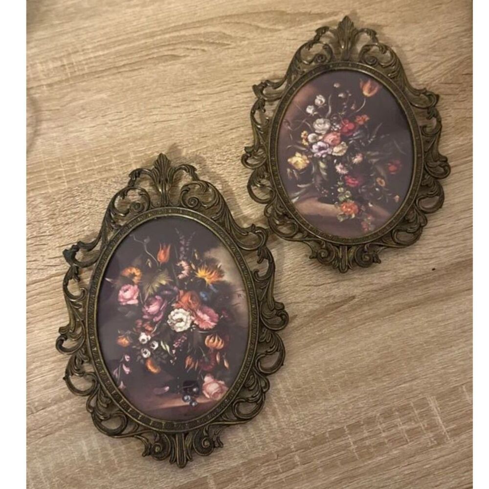 Ornate Gold Floral Wall Bubble Frames Vintage Home Accent Whimsigoth Cottagecore